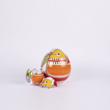 Handmade Easter Egg Box Folk Parrot De Simone Pottery Handmade Easter Egg Box Folk Parrot De Simone Pottery
